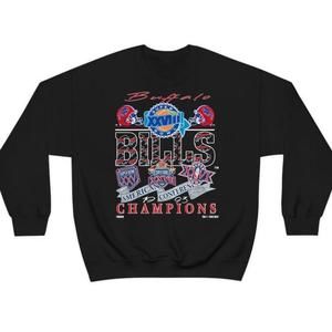 Buffalo Bills Graphic Design Sweater, 1993 Super Bowl Unisex Black Sweatshirt